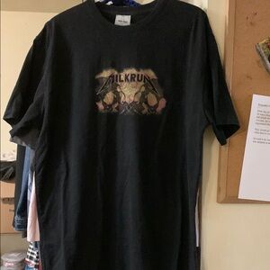 Milk Run Mens Size Large Black Short Sleeve Tee